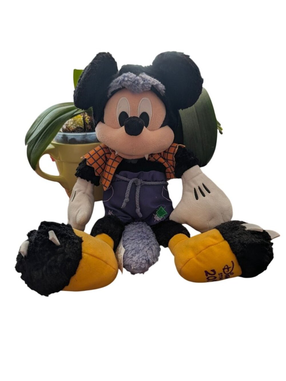 Disney Store 2019 Halloween Mickey Mouse Werewolf Plush Toy Collectible 16”